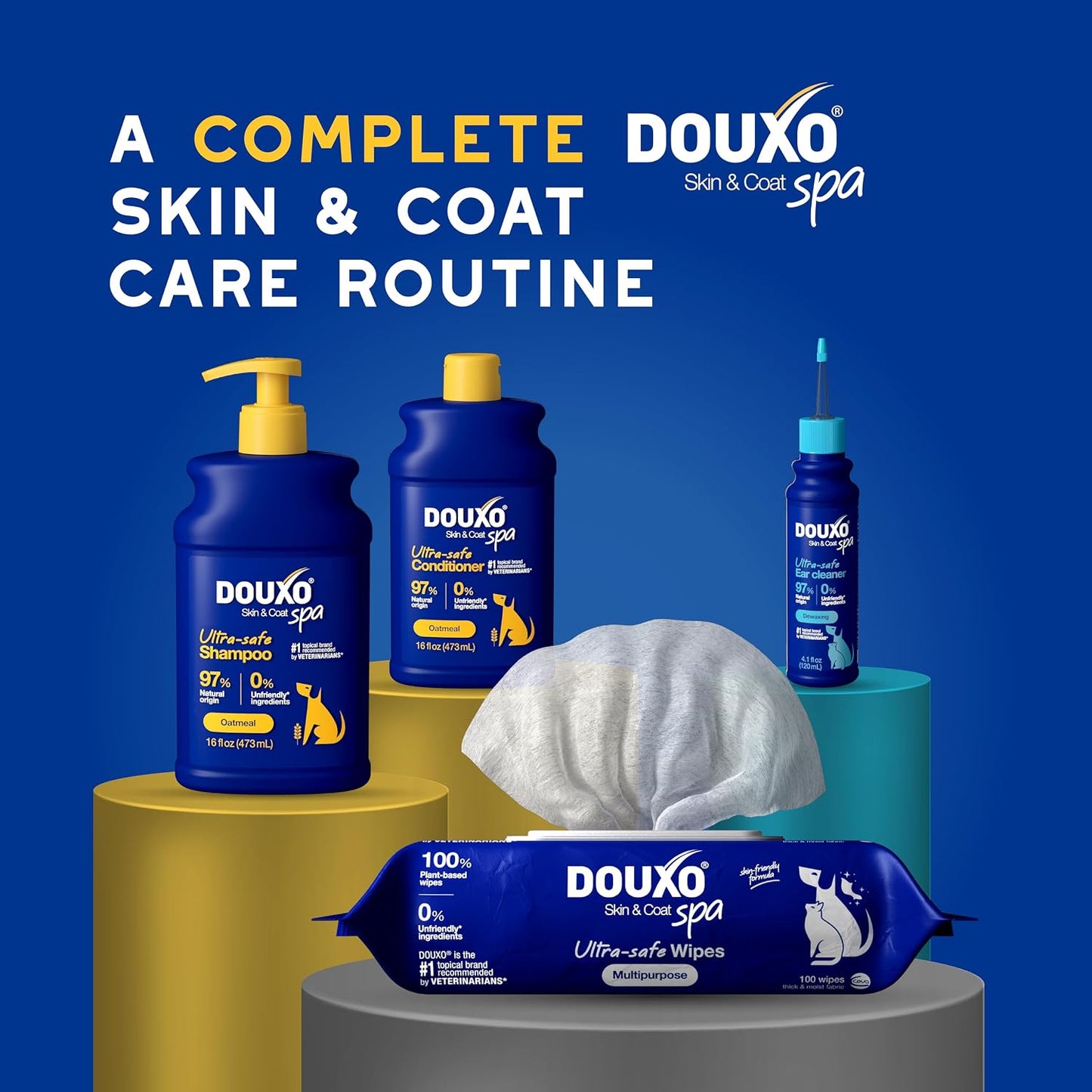 Authentic Douxo Spa oatmeal dog conditioner for silky radiant fur