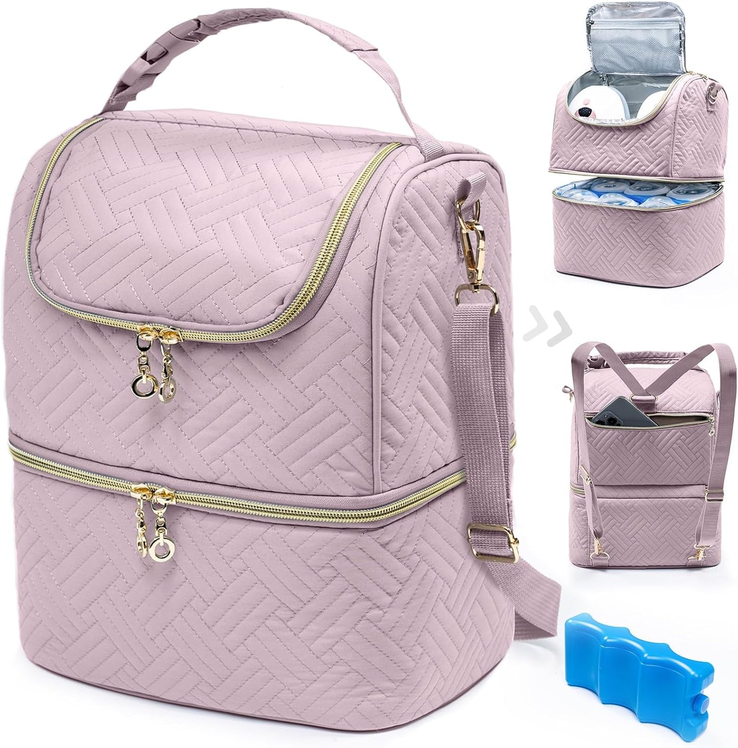 Sfybyheart breastmilk storage cooler bag front view