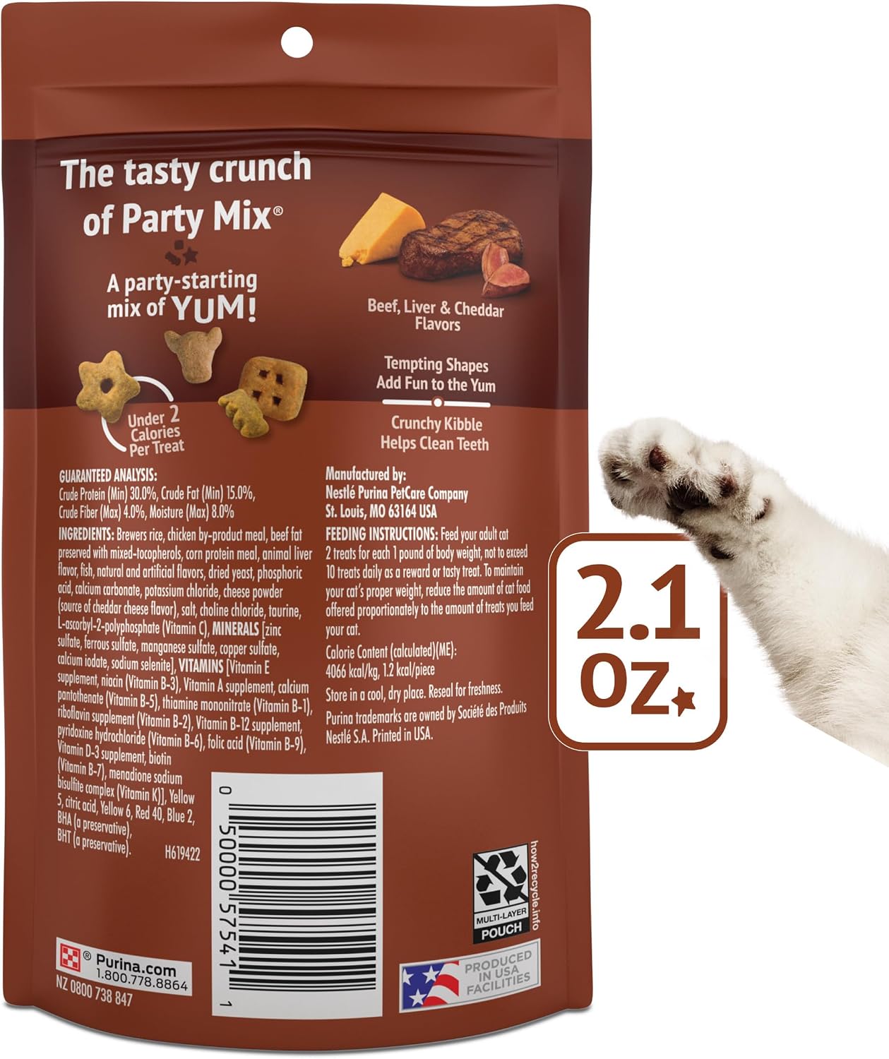 Multi pack bundle of ten Friskies Party Mix Wild West Crunch pouches.
