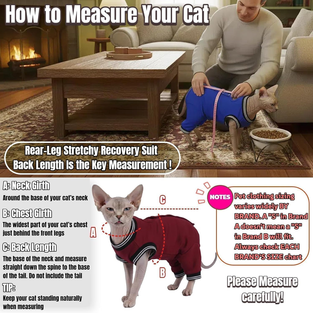 Breathable blue cat recovery garment for abdominal wound healing