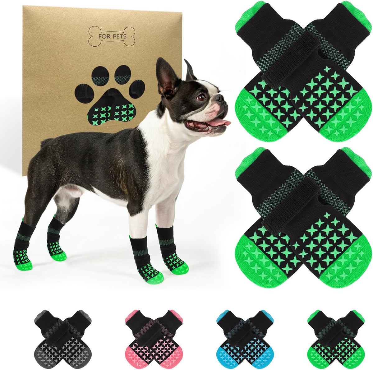 Scenereal cotton and polyester blend dog socks texture detail