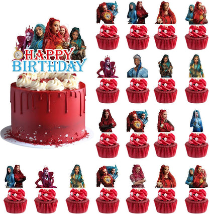 Genshii Rise of Red cake topper set front view