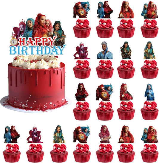Genshii Rise of Red cake topper set front view