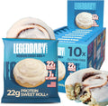 Legendary Foods Cinnamon Roll 22g Protein Bars – Gluten-Free, Low Carb Meal Option – Sweet Zero Sugar Snack, Keto-Friendly – 10-Pack High Protein Pre- or Post-Workout Nutrition Bars - Image 1