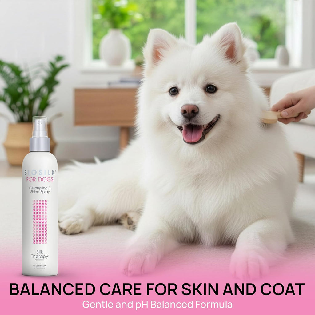 BioSilk for Dogs Silk Therapy Detangling and Shine Protecting Spray, pH Balanced Leave-In Mist with Silk and Vitamins for Dematting, Paraben-Free, All Coats and Breeds, 8 Fl Oz - Image 10