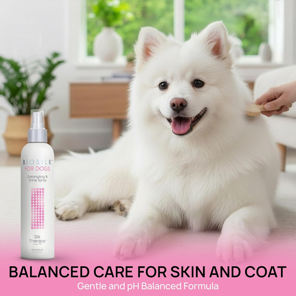 BioSilk for Dogs Silk Therapy Detangling and Shine Protecting Spray, pH Balanced Leave-In Mist with Silk and Vitamins for Dematting, Paraben-Free, All Coats and Breeds, 8 Fl Oz - Image 10