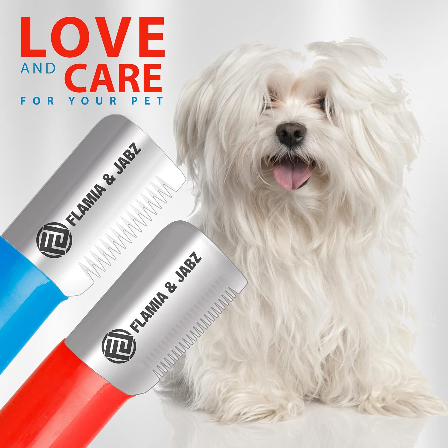 Japanese stainless steel pet undercoat removal blade close up detail