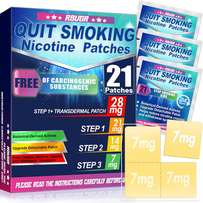 RBUGR Nicotine Patches Step 1 Plus front packaging for smoking cessation.