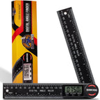 TBVHOMM digital angle finder protractor front view showcasing the large LCD display screen