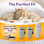 Two pack of imported tear resistant cat litter disposal refills showing plastic rim.