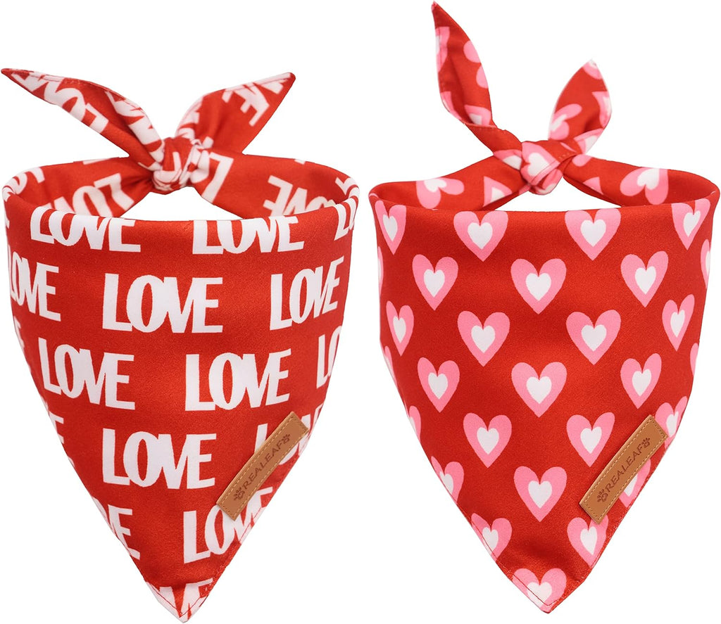 Realeaf 4th of July Bandanas 2 Pack, Triangle Reversible American Flag Pet Patriotic Scarf for Boy and Girl, Premium Durable Fabric, USA Bandana for Medium and Large Dogs (Large) - Image 11