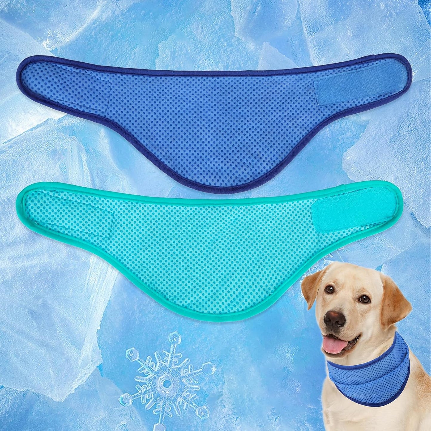 Expawlorer dog cooling bandana front view premium pet summer accessory