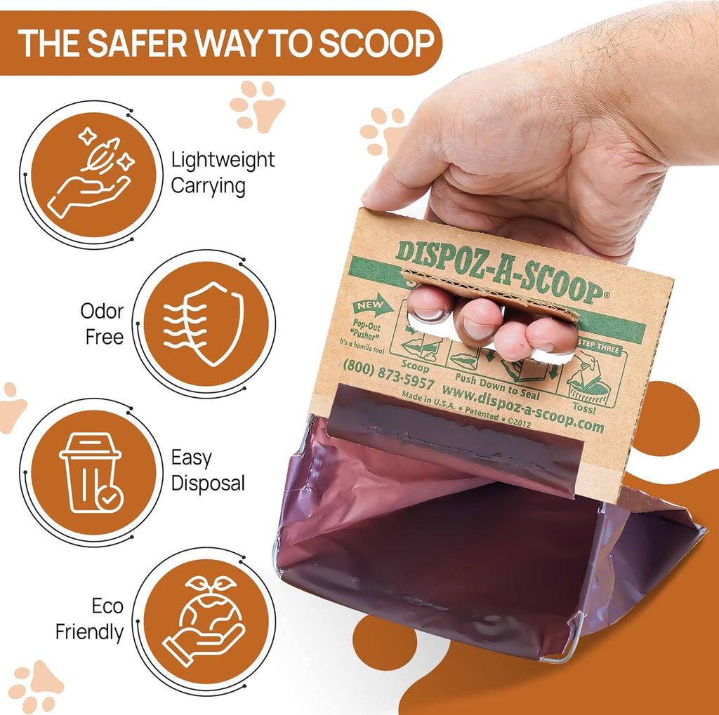 Healthpro Prods disposable dog poop bags with handle close up