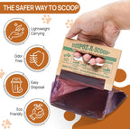 Healthpro Prods disposable dog poop bags with handle close up