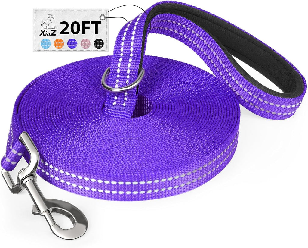 Long Dog Leash XiaZ Training Leashes 10/15/20/30/50/100ft Long Lead for Dogs 10ft Training Leash for Outside Blue 10 Foot Nylon Padded Handle Reflective Hiking Yard - Image 12