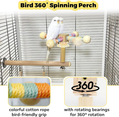 Hanging parakeet swing bird cage accessory attachment close up