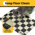 Conlun premium durable PVC cat litter box mat close up mesh texture