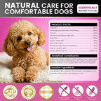 Dolean 200 count dog allergy chews container highlighting hot spot and paw licking relief
