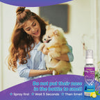 Pooches Aromas imported premium dog refreshing spray lifestyle shot