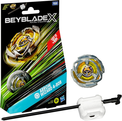 Beyblade X Arrow Wizard 4-80B Starter Pack Set with Stamina Type Right-Spinning Top and Launcher; Battling Top Toys for 8 Year Old Boys and Girls - Image 1