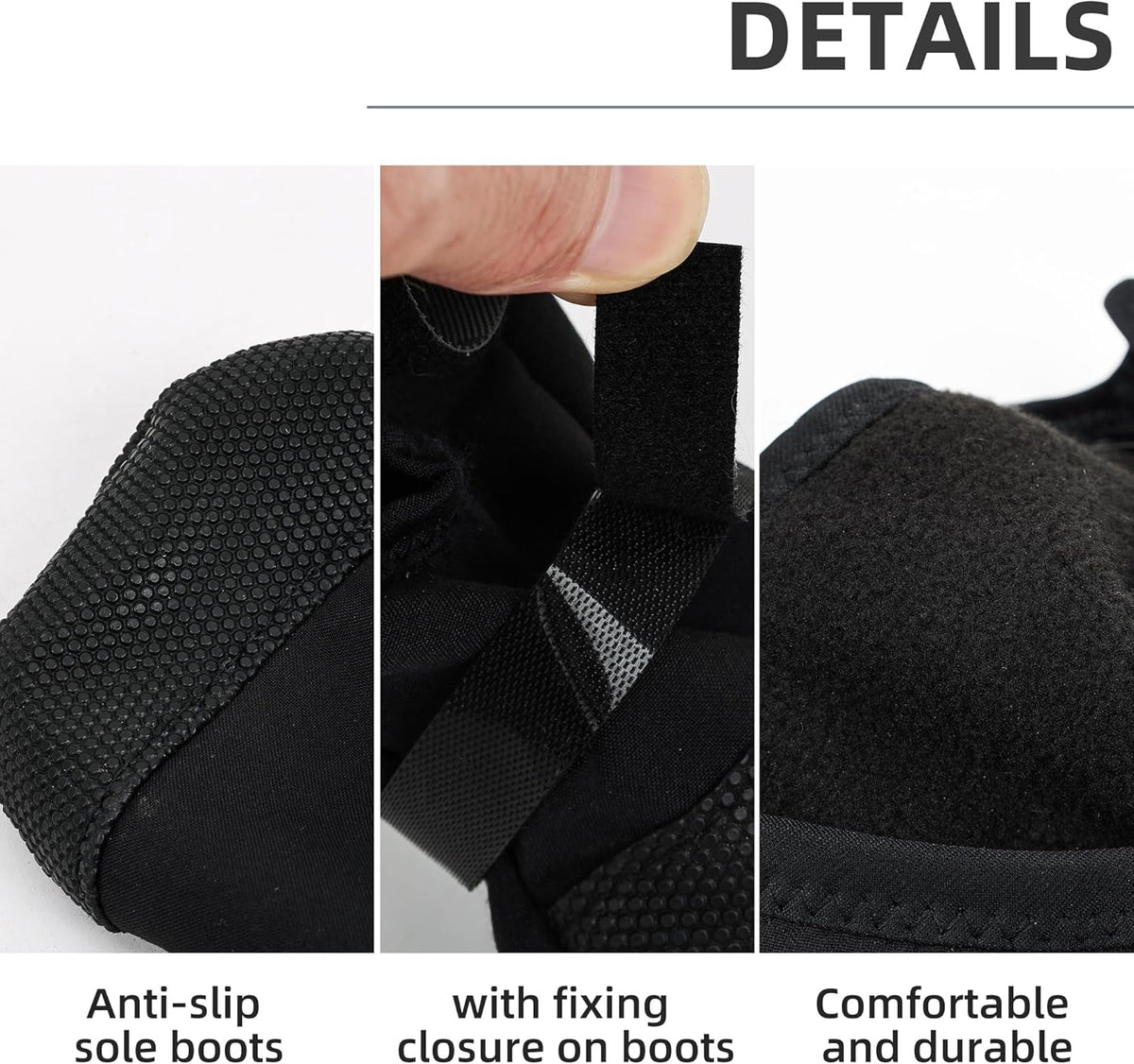 Side view of Etial anti-slip dog shoe for injury