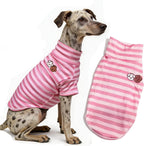 Turtleneck Dog Shirt Cute Doggie Embroidery Super Soft Dog Sweatshirt Stretchy Striped Puppy Pullover for Cats Small Medium Large Dogs (X-Large, Brown Striped) - Image 13