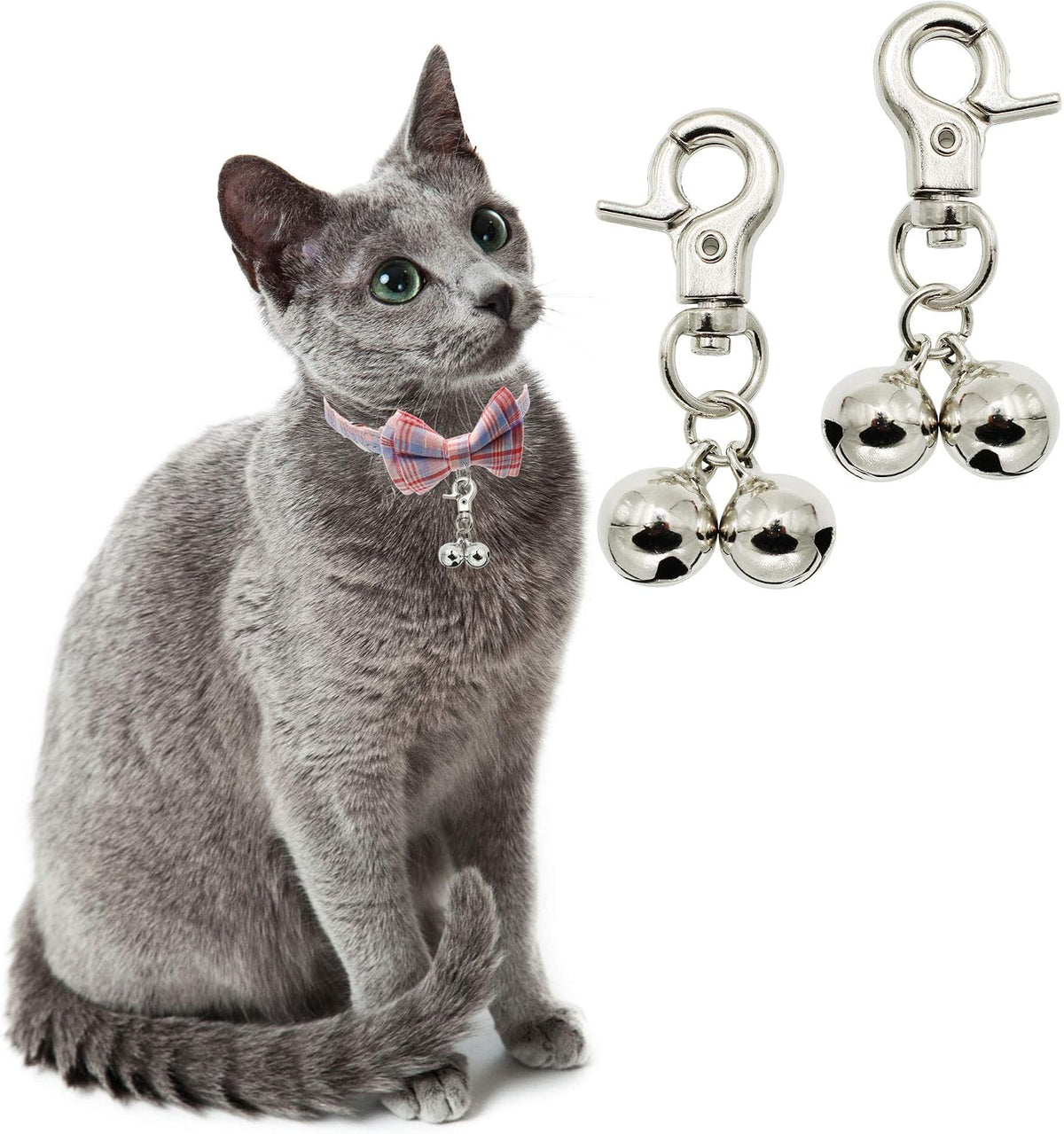 Dual bell design pet tracking accessories for cats and dogs