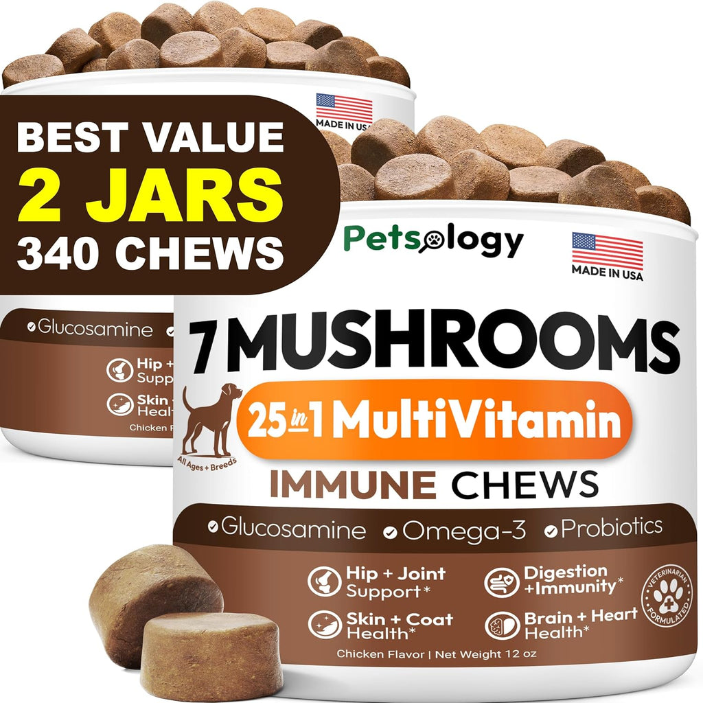 Turkey Tail Mushroom for Dogs - 170 Chews - Lion's Mane - Shiitake - Reishi - Buddy Immune Support Guard - Mushroom Supplement for Dogs Lumps and Bumps Glucosamine, Health Vitamins Multivitamin - Image 11