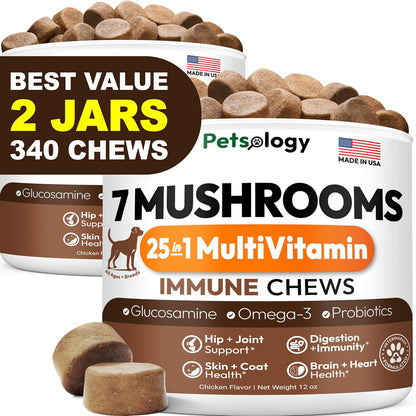 Turkey Tail Mushroom for Dogs - 170 Chews - Lion's Mane - Shiitake - Reishi - Buddy Immune Support Guard - Mushroom Supplement for Dogs Lumps and Bumps Glucosamine, Health Vitamins Multivitamin - Image 11