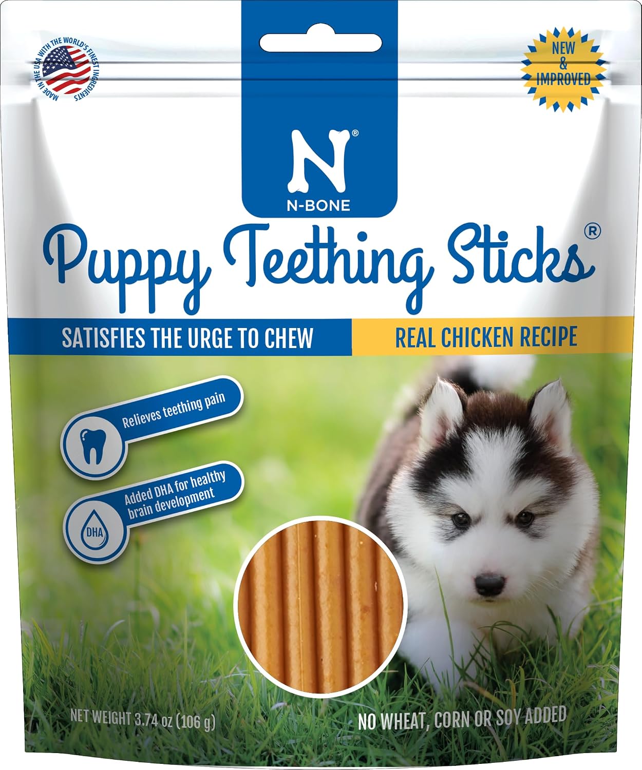 N-Bone Puppy Teething Sticks Pumpkin Flavor, 3.74-oz Bag - Image 13