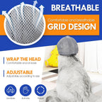 Detailed view of cat grooming mask ventilation