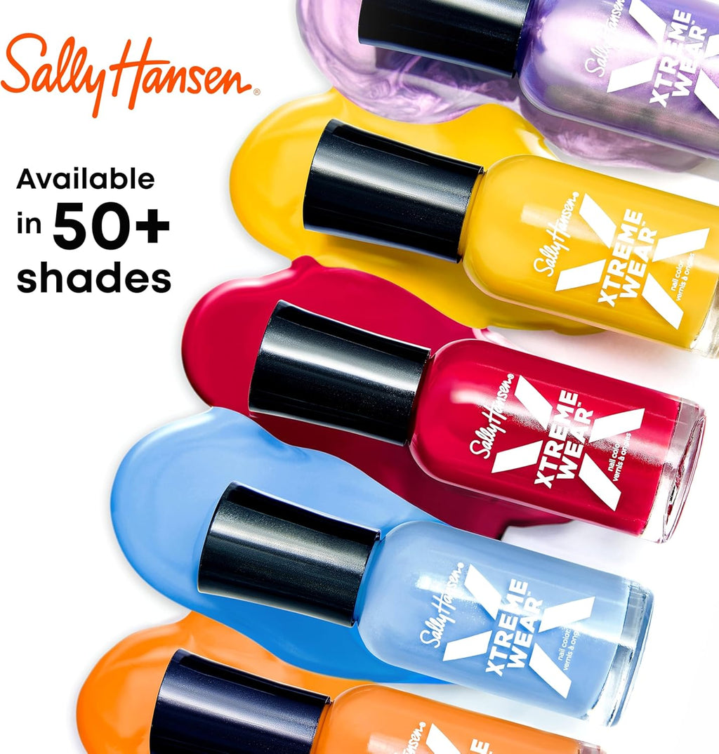 Sally Hansen Xtreme Wear Nail Polish, Streak-Free, Shiny Finish, Long-Lasting Nail Color, Black Out, 0.40 fl oz - Image 7
