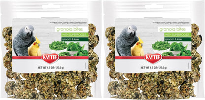 Educational bird snack packaging highlighting prebiotics