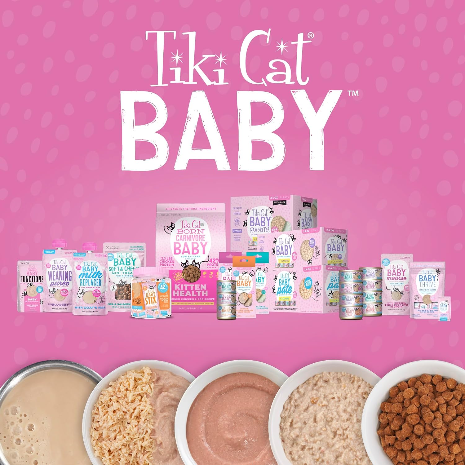 Tiki Cat Baby Stix nutritional information on jar label