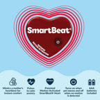 Instructions diagram for activating Snuggle Puppie heartbeat