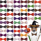 Hillban 50 Pcs Dog Collar Bow Ties, Adjustable Pet Bow Accessories with Elastic Bands, Grooming, Photo Props & Costume Decorations for Small to Medium Dogs - Image 15