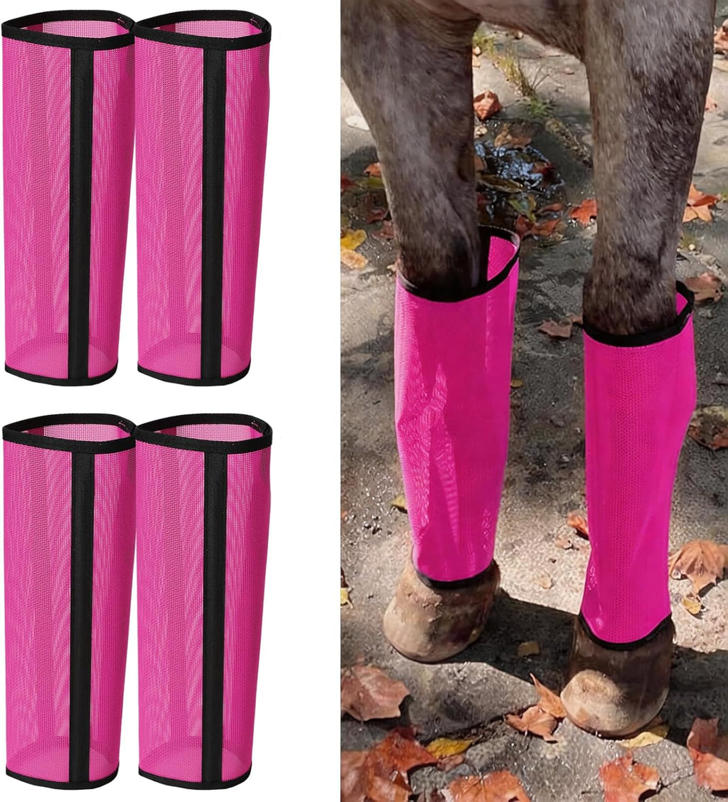 LOLEDE horse fly boots set of four front view on horse legs