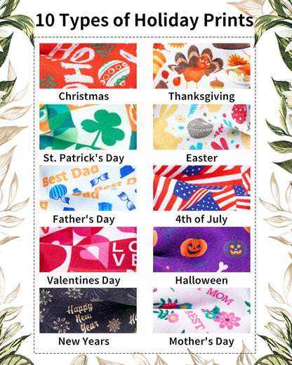 Adjustable festive dog ties for small puppies and cats holiday theme design