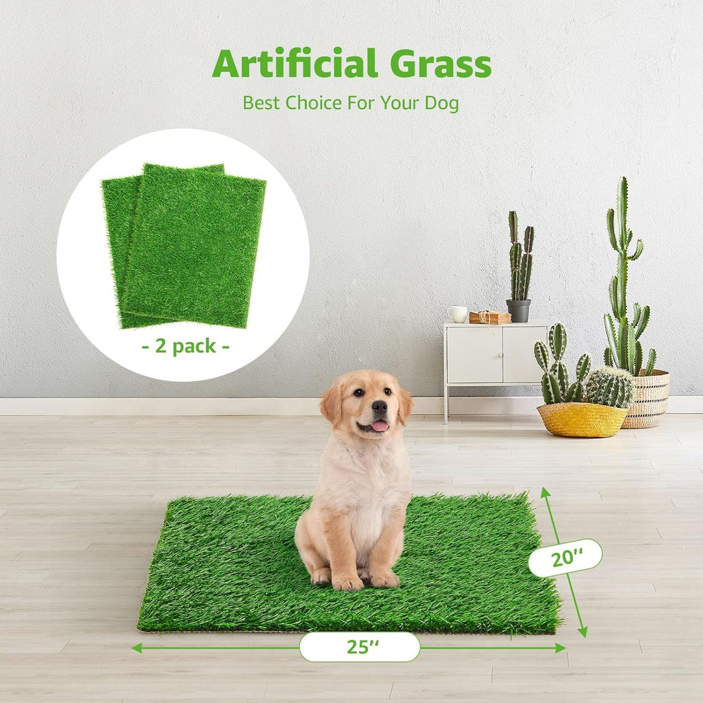 Two pack artificial grass turf for puppy potty training