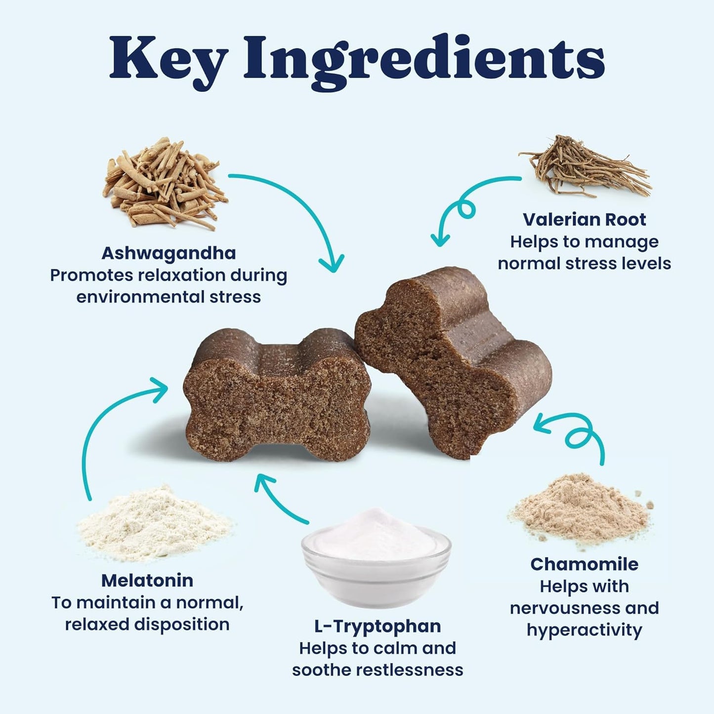 NutrientBoost infused canine calming chews label close up