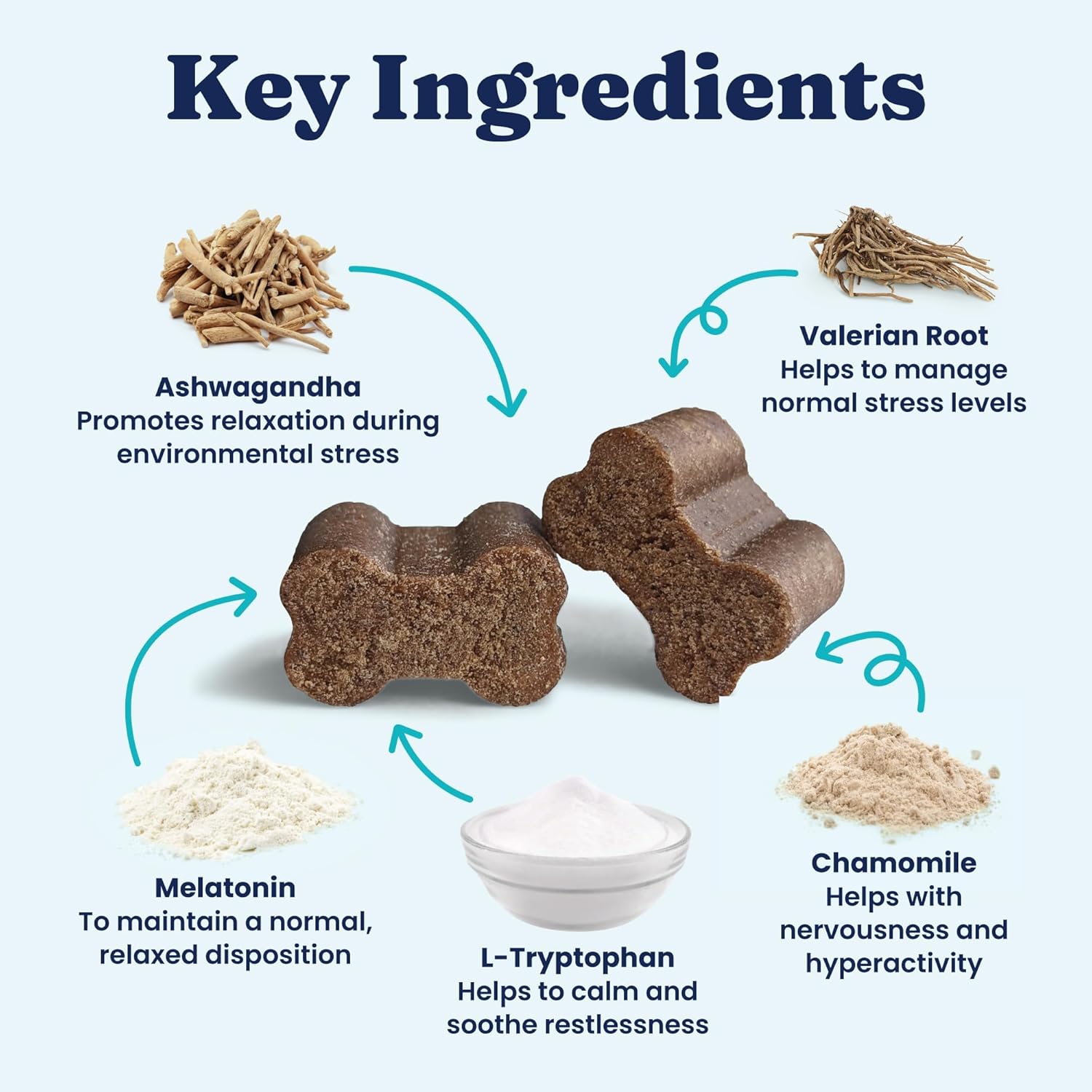 NutrientBoost infused canine calming chews label close up