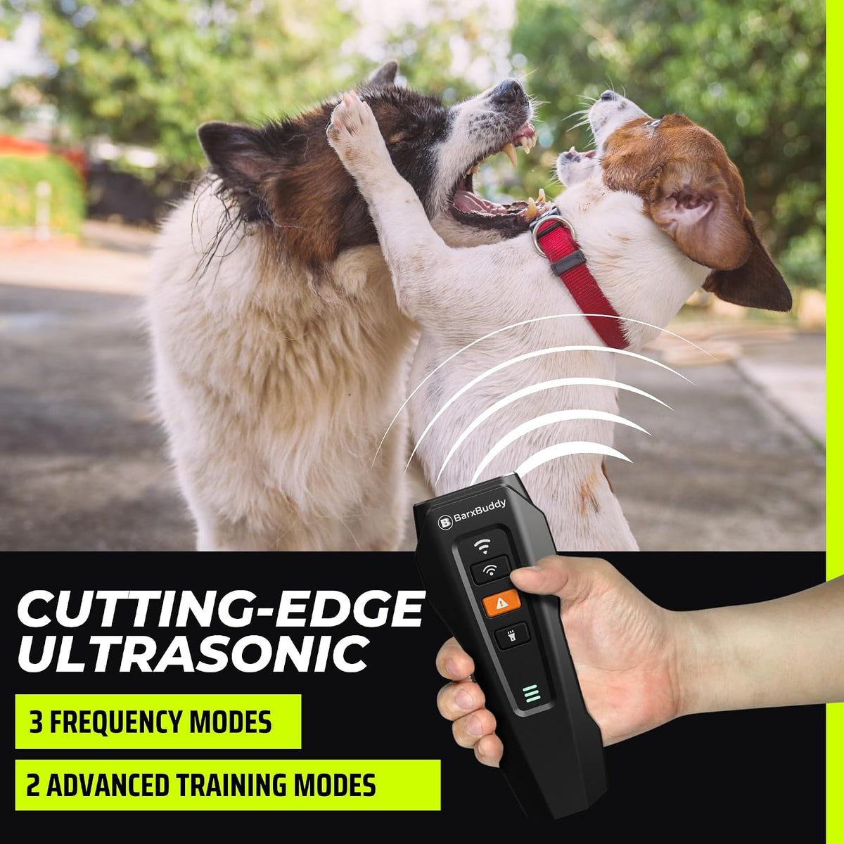 Side profile of BarxBuddy ultrasonic anti-barking device