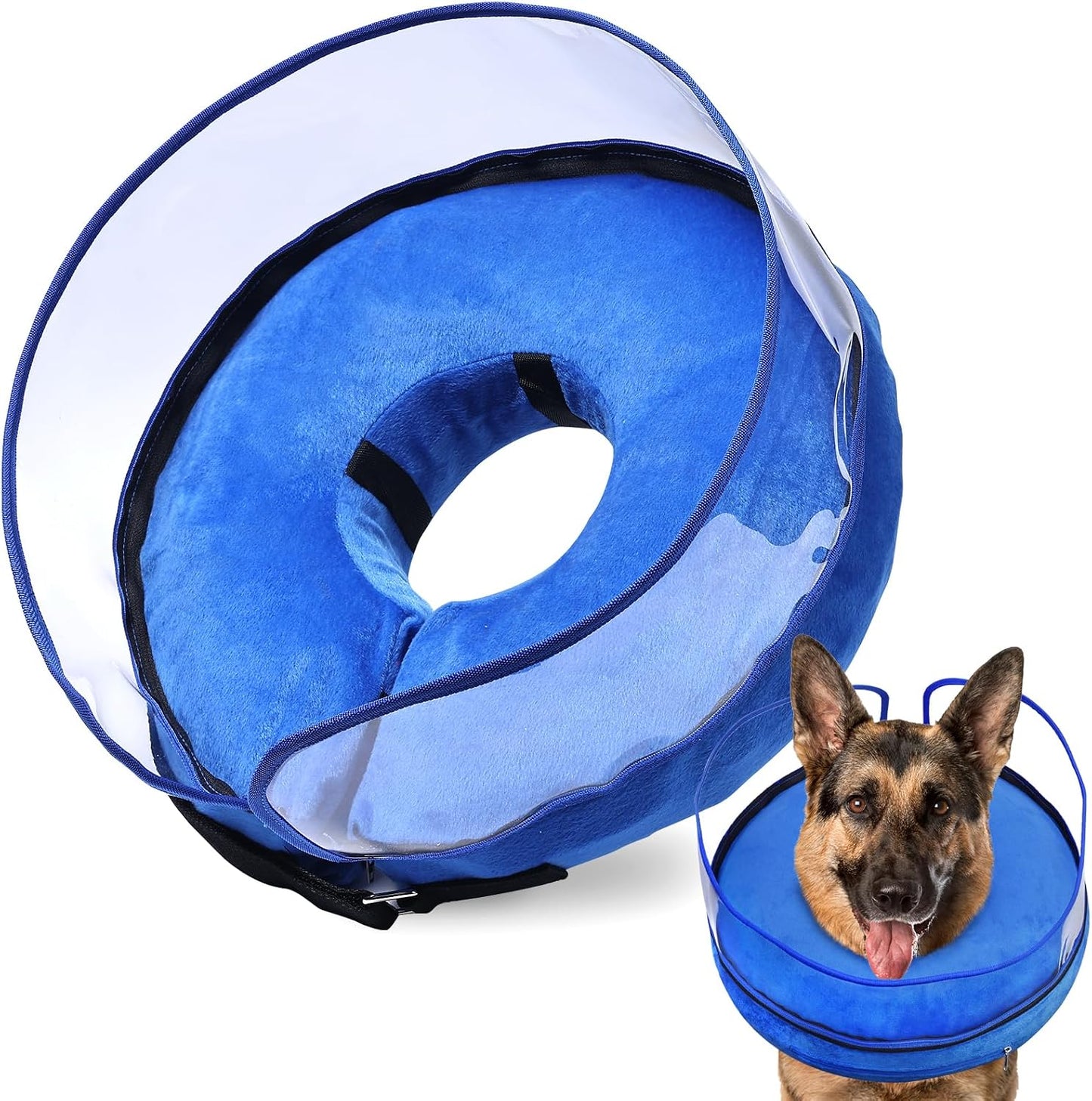 BARKLESS Dog Cone, Inflatable Dog Cone After Surgery for Large Breeds, Soft Surgery Collar with Enhanced Anti-Licking Guard Shield for Pets, Patented Protective Donut Collar - Image 11