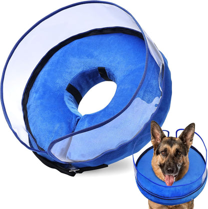 BARKLESS Dog Cone, Inflatable Dog Cone After Surgery for Large Breeds, Soft Surgery Collar with Enhanced Anti-Licking Guard Shield for Pets, Patented Protective Donut Collar - Image 11