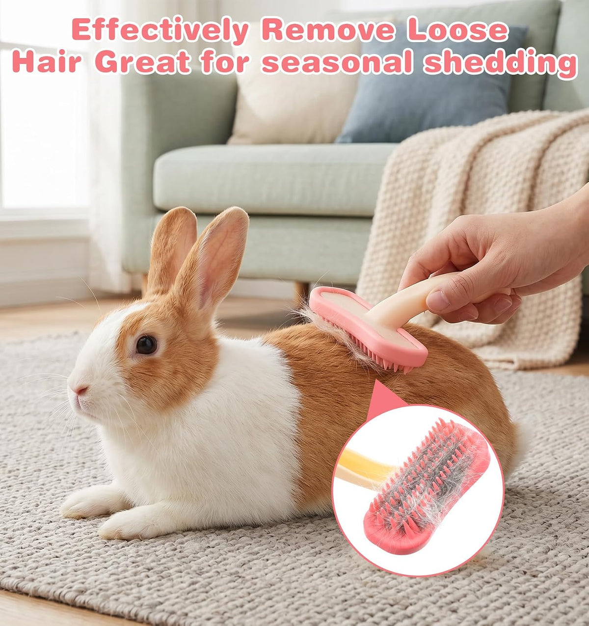 Coppthinktu pet shedding brush with massage nodes for sensitive skin