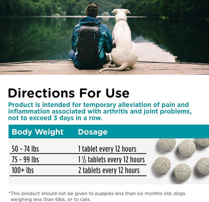 Nutri-Vet inflammation care chewables for dogs over fifty pounds showing the ingredient facts label.