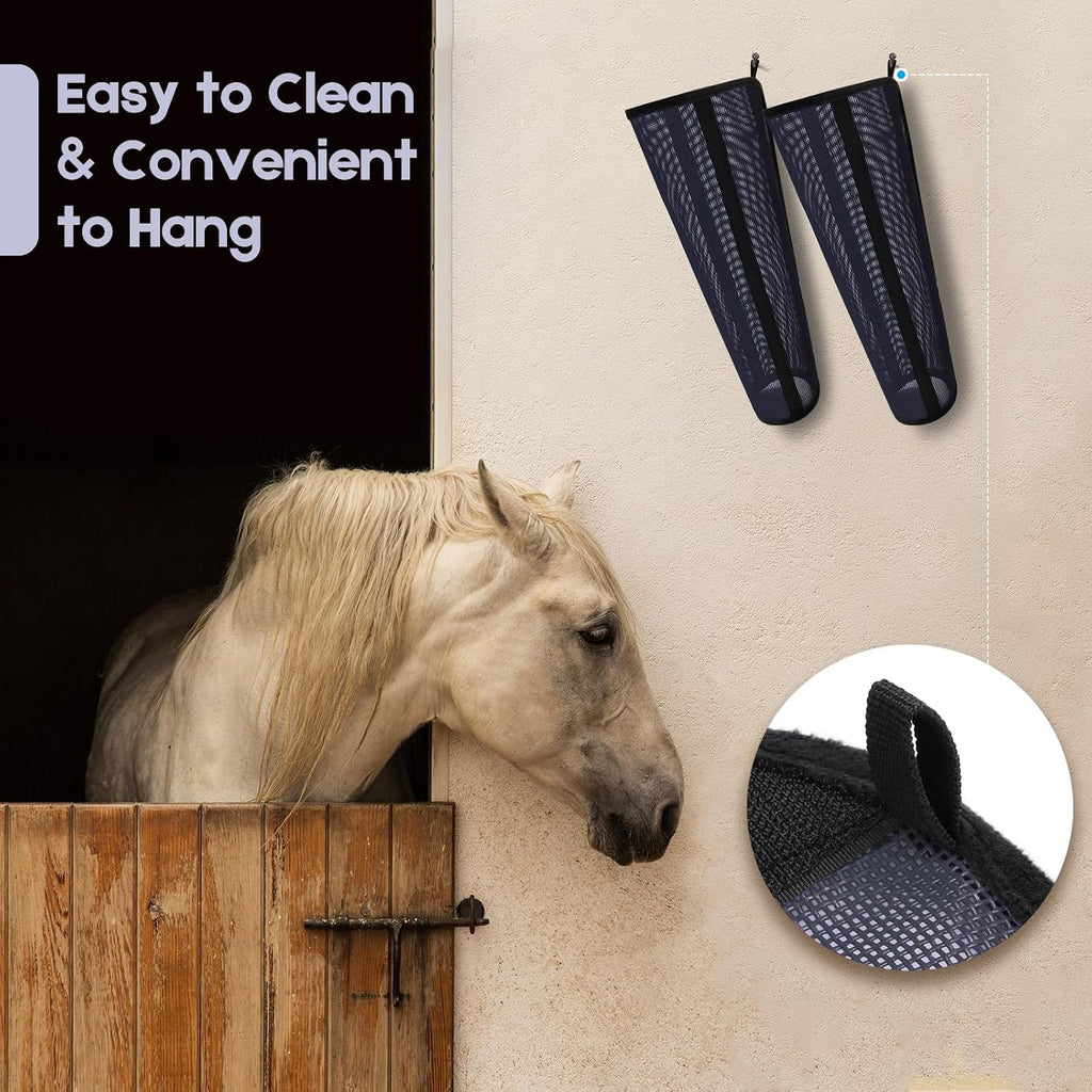 Full four-piece set of TAILNERY dark blue fly boots packaging view