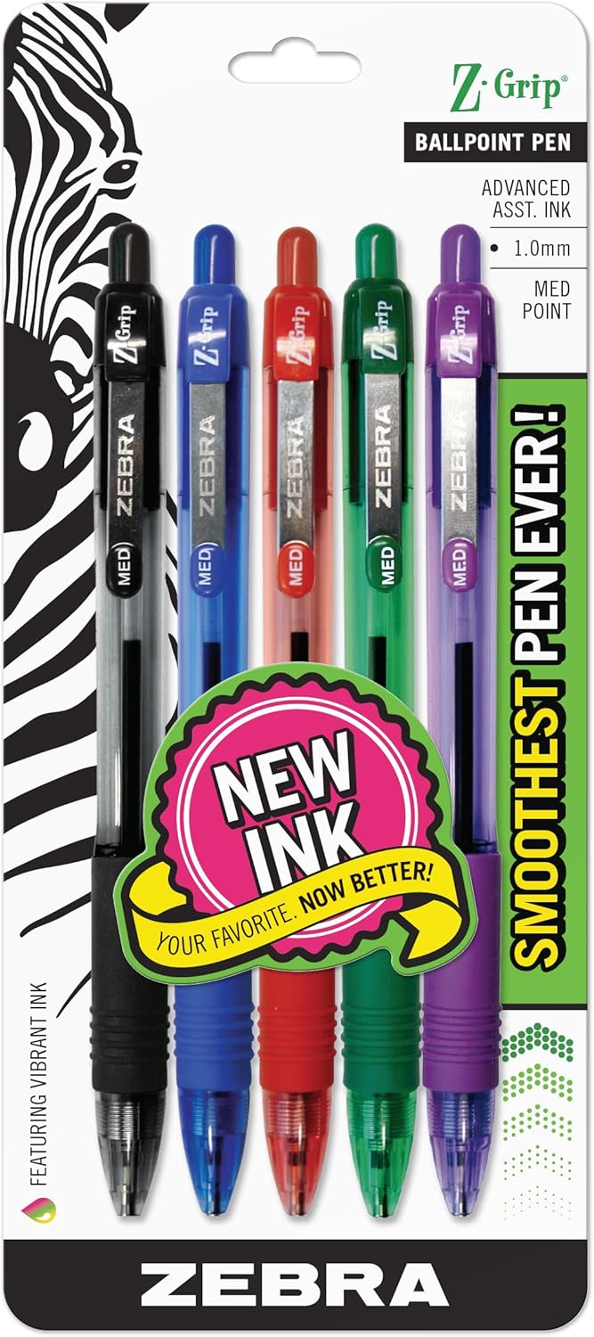 Zebra Pen Z-Grip seven pack premium stationary imported from the USA