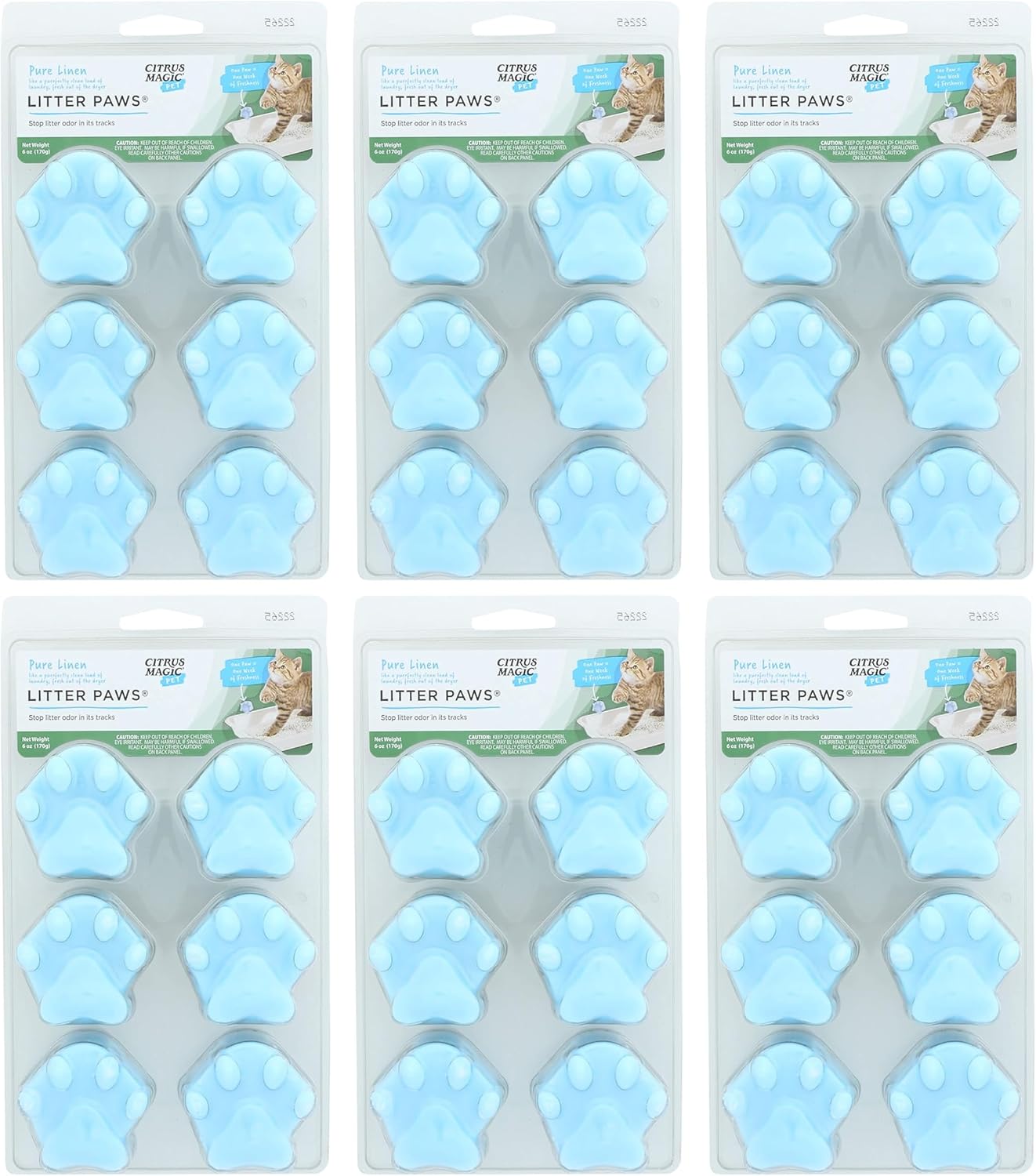 Citrus Magic Pet Odor Eliminator Litter Paws, Fresh Linen, 6-Count - Image 10