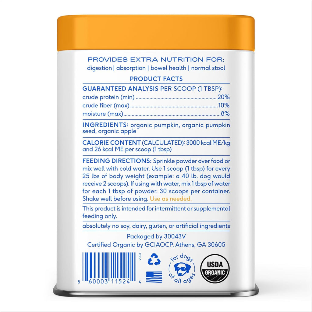 Native Pet organic pumpkin powder ingredient list